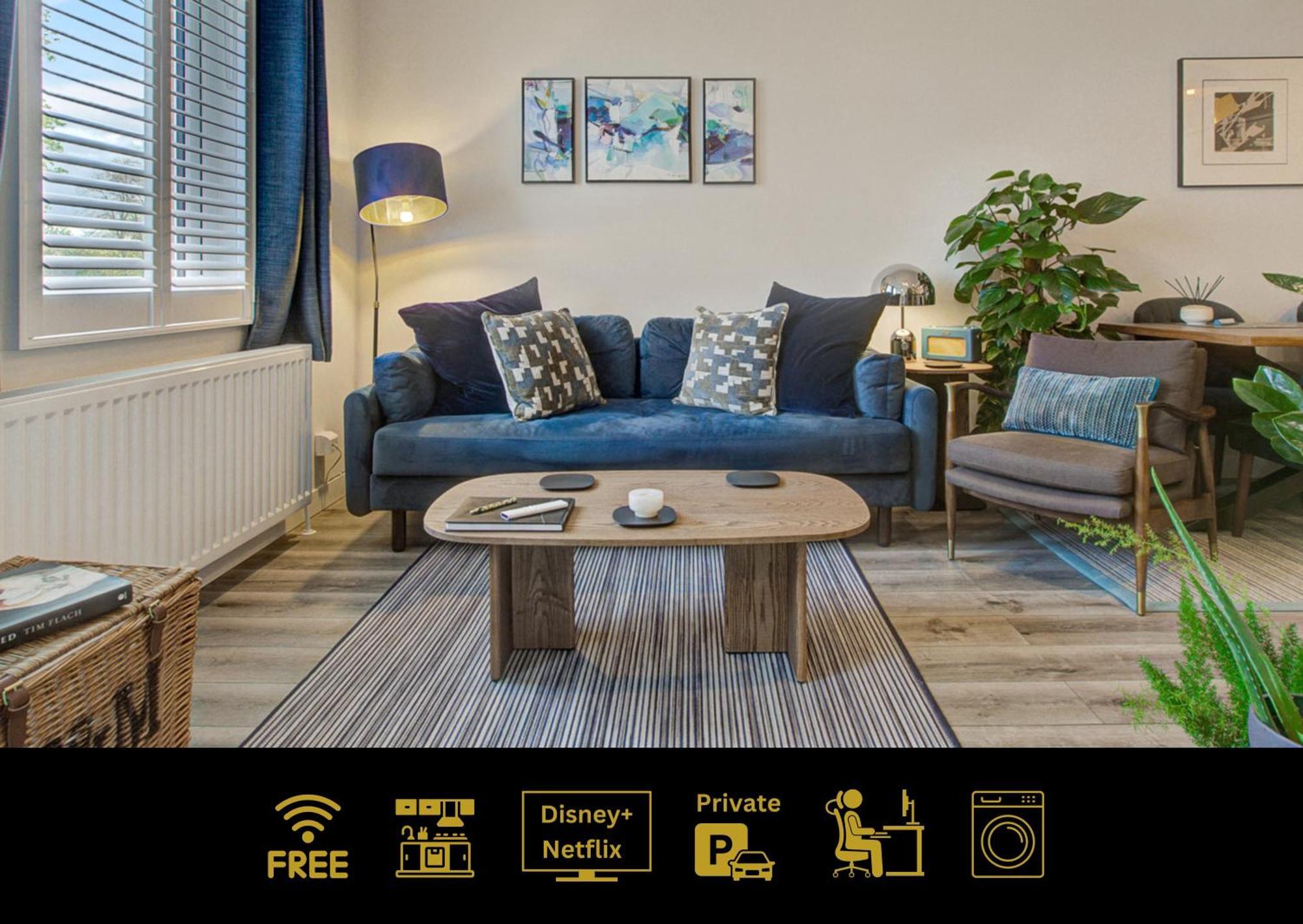 Stylish, Business Traveller Friendly Apartment, With Free Parking And Netflix Farnborough  Dış mekan fotoğraf